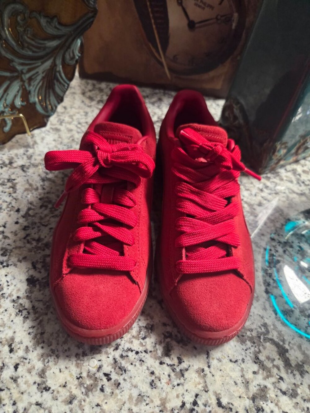 Puma Red Suede Sneakers – Size 8 (6C)